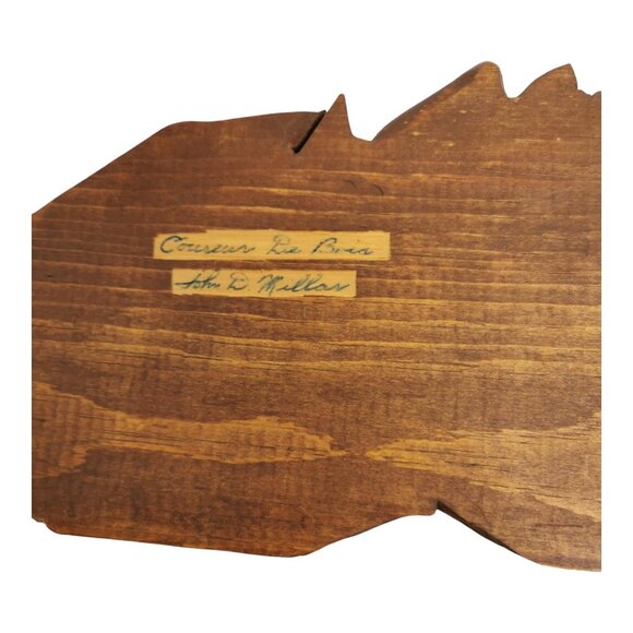 Courier de Bois Canada Wood Carving Art 10 in Art Quebec Handmade John Millar - Picture 5 of 5